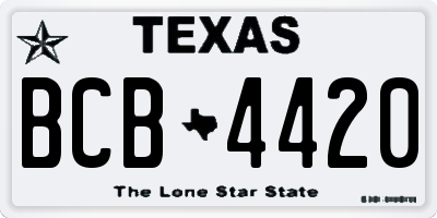 TX license plate BCB4420