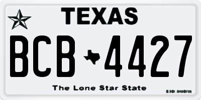 TX license plate BCB4427