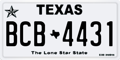 TX license plate BCB4431