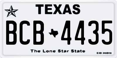 TX license plate BCB4435