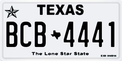 TX license plate BCB4441