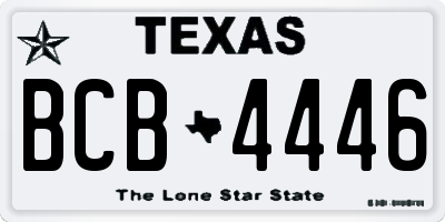 TX license plate BCB4446