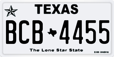 TX license plate BCB4455