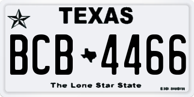 TX license plate BCB4466