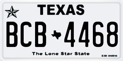 TX license plate BCB4468
