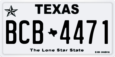 TX license plate BCB4471