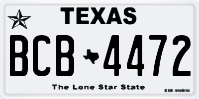 TX license plate BCB4472