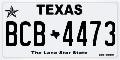 TX license plate BCB4473