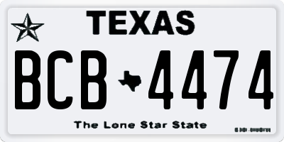TX license plate BCB4474