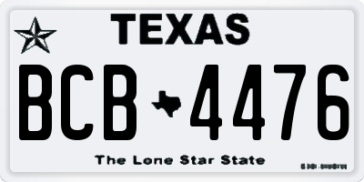TX license plate BCB4476