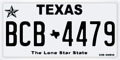 TX license plate BCB4479