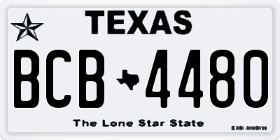 TX license plate BCB4480