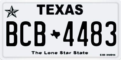 TX license plate BCB4483
