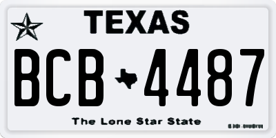 TX license plate BCB4487