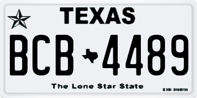 TX license plate BCB4489
