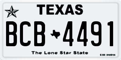 TX license plate BCB4491
