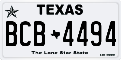 TX license plate BCB4494