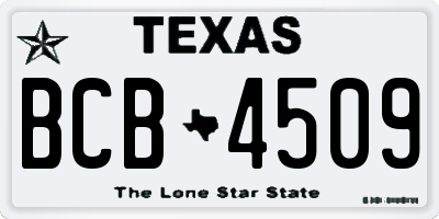 TX license plate BCB4509