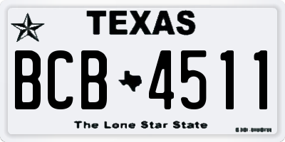 TX license plate BCB4511