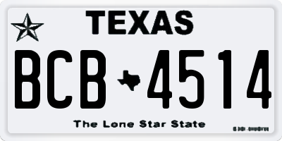 TX license plate BCB4514