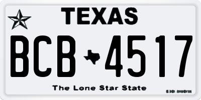 TX license plate BCB4517