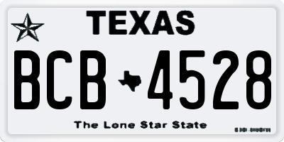 TX license plate BCB4528