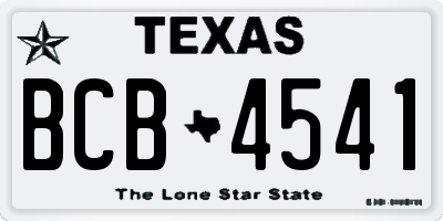 TX license plate BCB4541