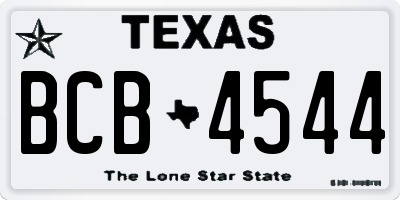 TX license plate BCB4544