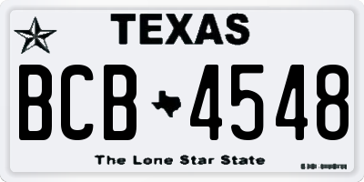 TX license plate BCB4548
