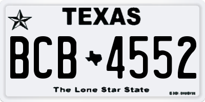 TX license plate BCB4552