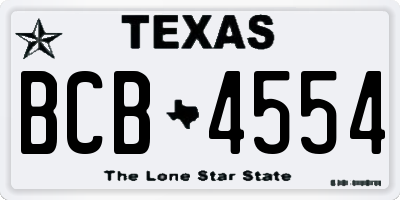 TX license plate BCB4554