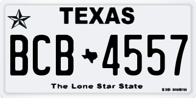 TX license plate BCB4557