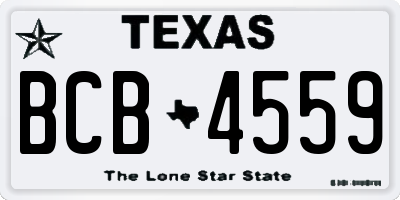 TX license plate BCB4559