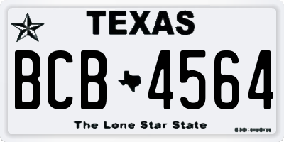 TX license plate BCB4564