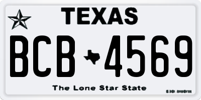 TX license plate BCB4569