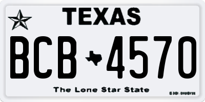 TX license plate BCB4570
