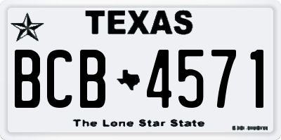 TX license plate BCB4571