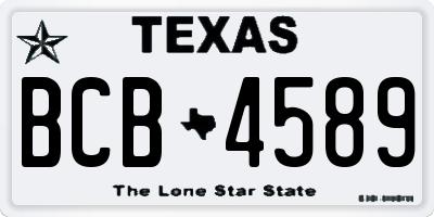 TX license plate BCB4589