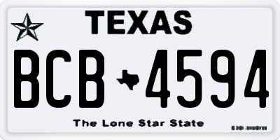 TX license plate BCB4594