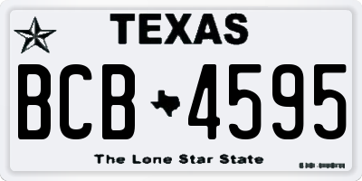TX license plate BCB4595