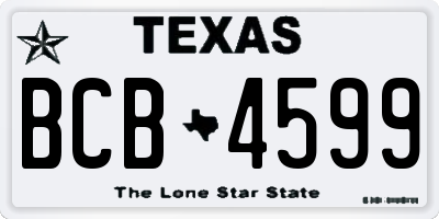 TX license plate BCB4599
