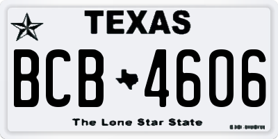 TX license plate BCB4606