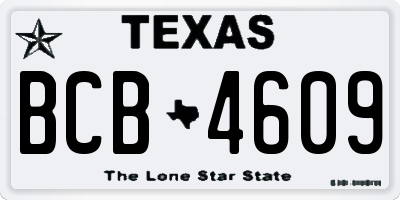 TX license plate BCB4609