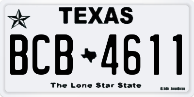 TX license plate BCB4611