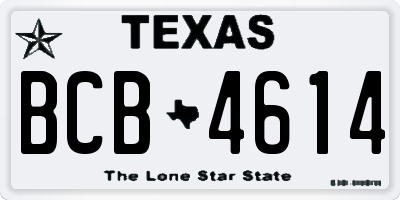 TX license plate BCB4614