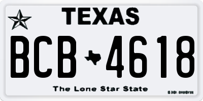TX license plate BCB4618