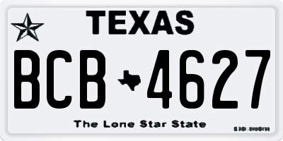 TX license plate BCB4627