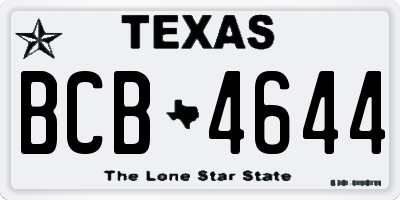 TX license plate BCB4644