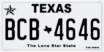 TX license plate BCB4646