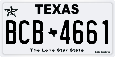 TX license plate BCB4661